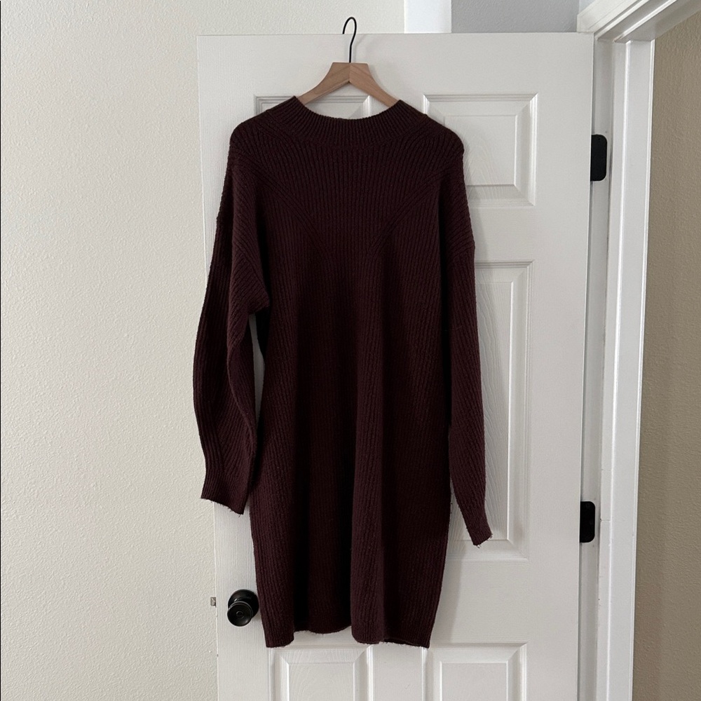 a new day Maroon Long Sleeve Dress